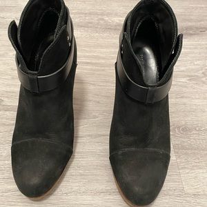 Rag & Bone Harrow Black Suede Leather booties 36.5
